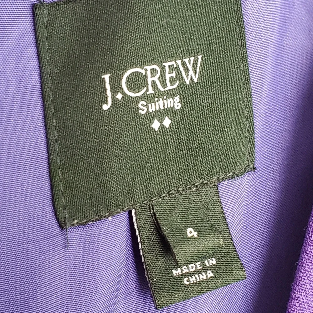 J.Crew Suiting Purple Wool Asymmetrical Sheath Dress‎ 15514 Size 4